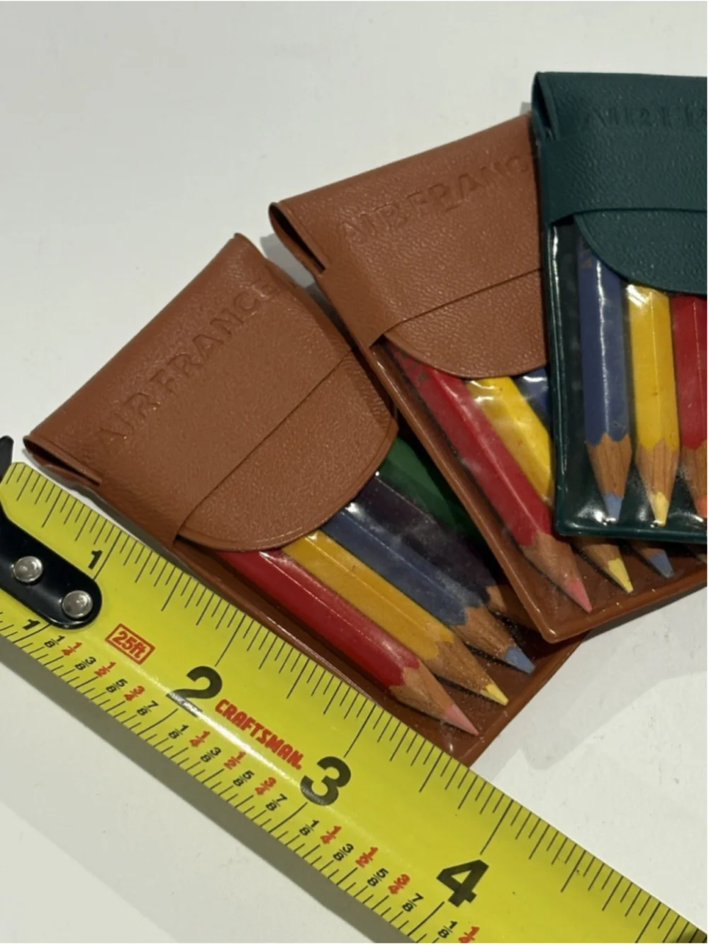 Vintage Air France Colored Pencil Sets Lot of 5 Airline Amenity Kit Souvenir